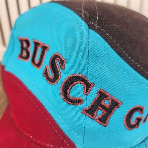 VTG Busch Gardens Sea World Snapback Hat Cap Color Block 90s Canvas Park Novelty - Picture 3 of 11
